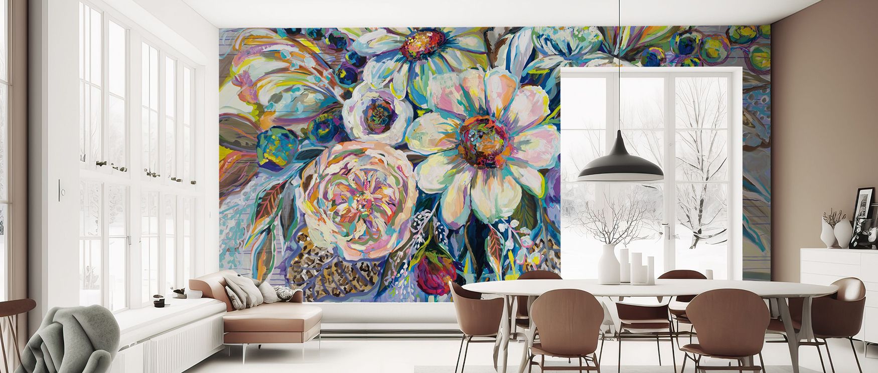 Seam alignment carries bouquets across panels seamlessly. Unity Bouquets Wallpaper ensures continuity in living spaces. Surfaces feel cohesive. Rhythm remains unbroken. Balance sustains naturally. Serenity defines mood. Elegance continues. The vista feels