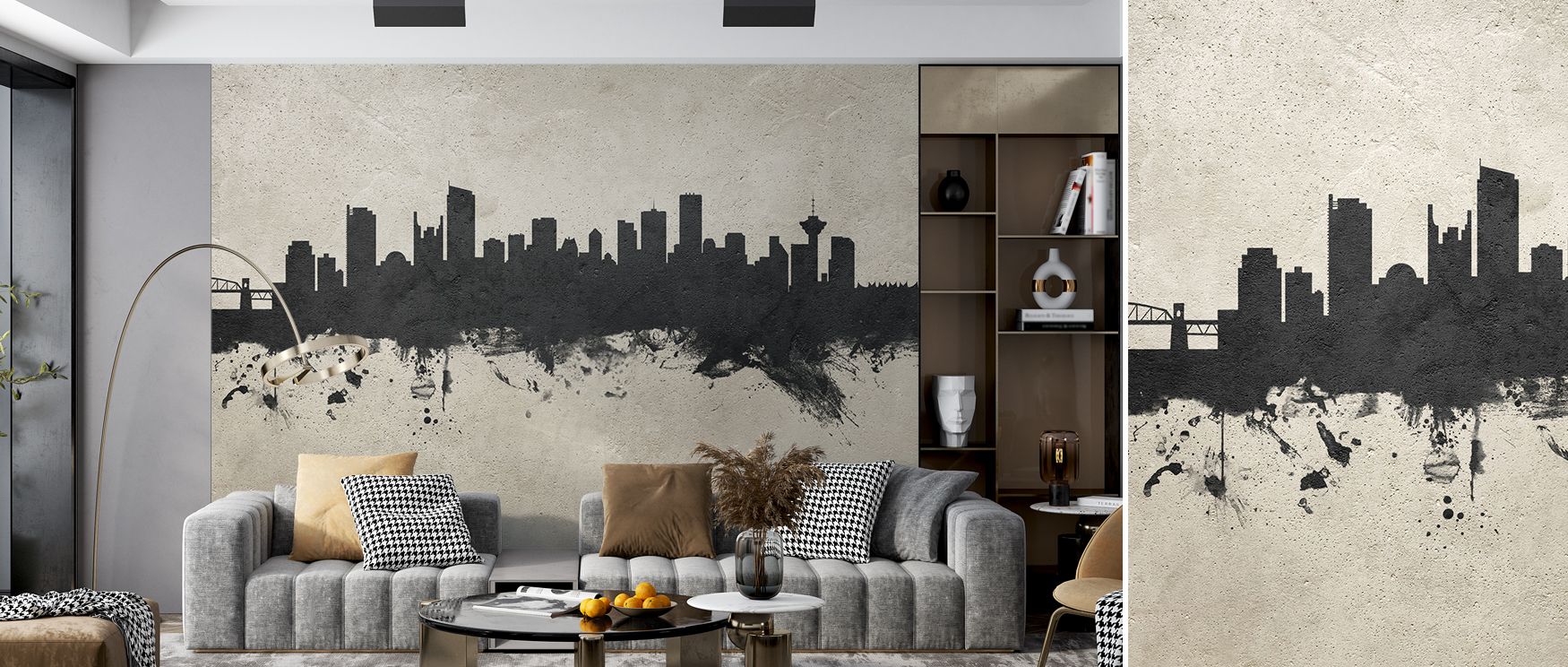 Seam transitions preserve skyline continuity seamlessly. Vancouver Canada Skyline Concrete Wallpaper ensures cohesion. Study spaces gain clarity. Surfaces stay whole. Rhythm persists smoothly. Balance sustains imagery. Serenity flows calmly. Elegance cont