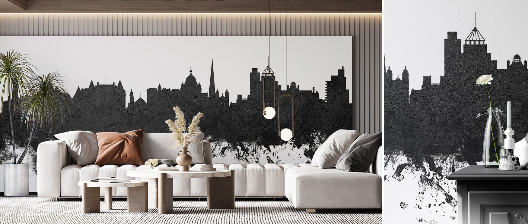 Highlights touch spires sparingly as cues. Victoria Canada Skyline Black & White Wallpaper uses restraint for offices. Nothing glares. Profiles stay crisp. Movement remains smooth. Order guides cadence. Elegance lingers. 