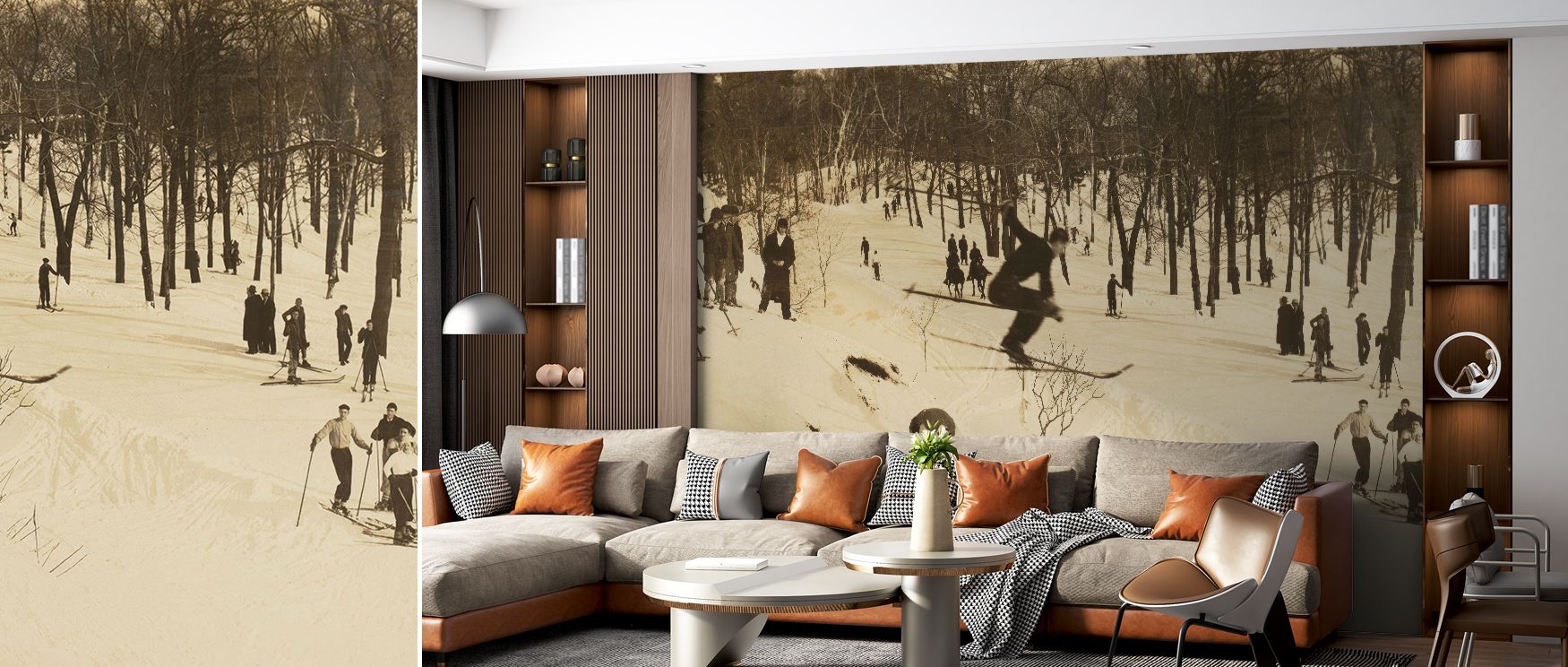 Seam continuity carries skier lines cleanly. Vintage Skiing Wallpaper keeps repetition intact. Study areas read cohesive. Rhythm remains steady. Nothing jars. Balance is whole. Serenity prevails. Elegance continues. 