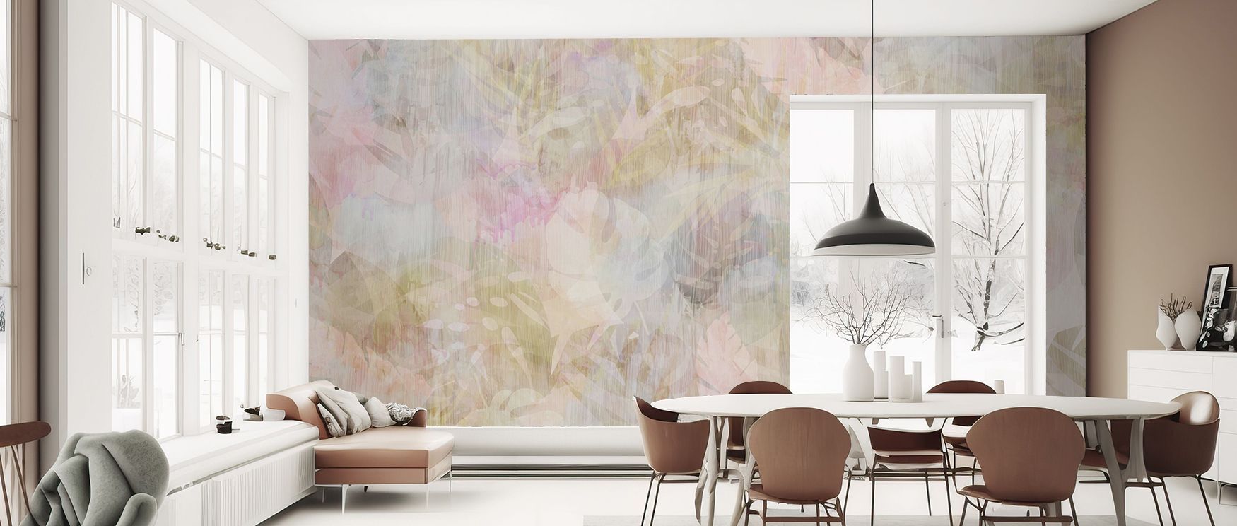 With tropical abundance, the Washed Tropic Wallpaper transforms rooms into spaces of vitality. Its detailed foliage inspires energy in living rooms and restful vibrancy in bedrooms. Artistic composition enhances walls with lush botanical artistry, enrichi