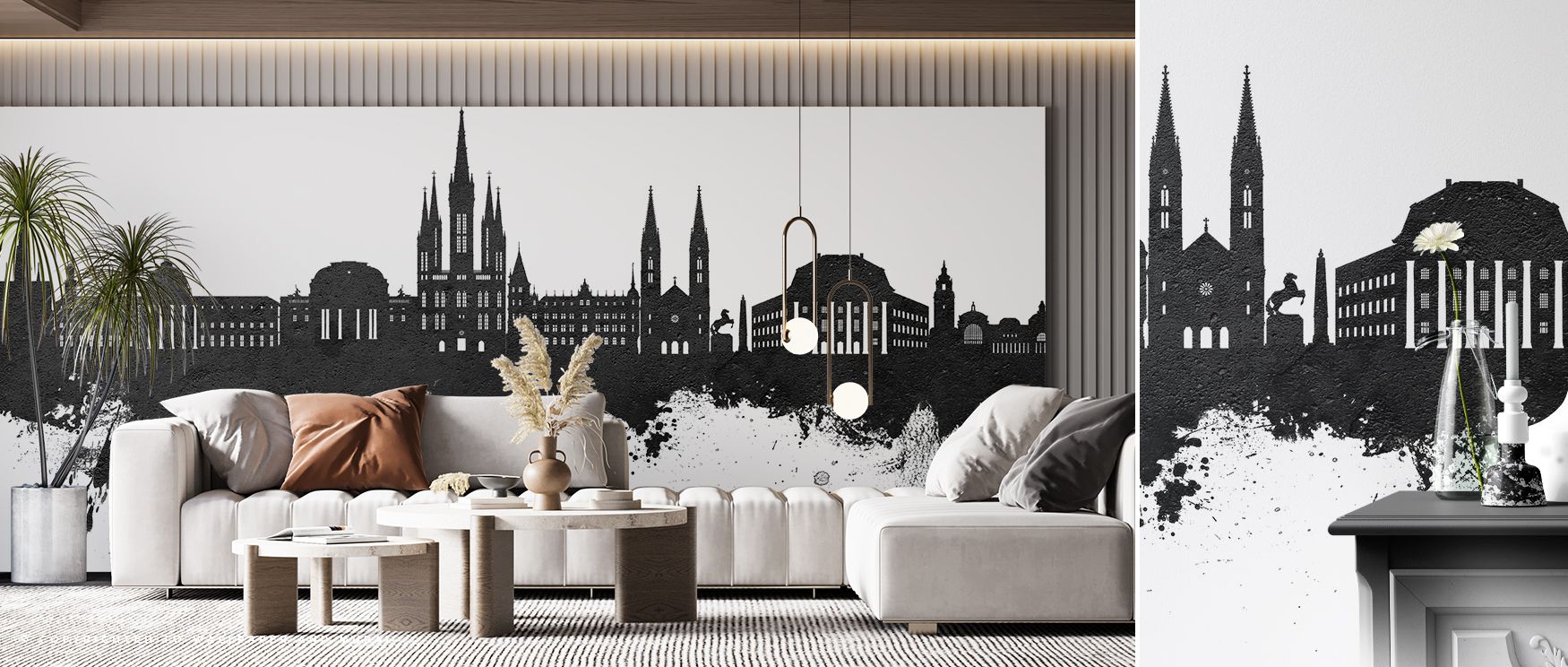 Weisbaden Germany Skyline Wallpaper brings urban identity to interiors, with monochrome tones capturing architectural depth. It enhances offices with creative inspiration, living rooms with charm, and bedrooms with sophistication. Its design radiates mode