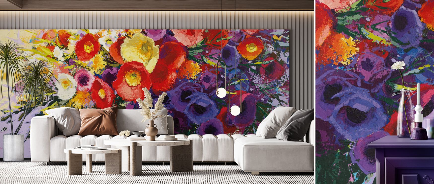 Wild and Flowery Wallpaper features blossoms layered in expressive compositions, highlighting rhythm and artistry. Its floral tones convey natural joy, enriching bedrooms, kitchens, or living rooms with colorful elegance and creative vibrancy. 