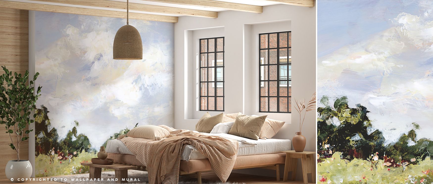 Wildflower Meadow Wallpaper highlights blossoms in layered compositions, reflecting natural calm and artistic grace. Its floral imagery conveys serenity and timeless detail, uplifting bedrooms, kitchens, or living areas with poetic elegance. 