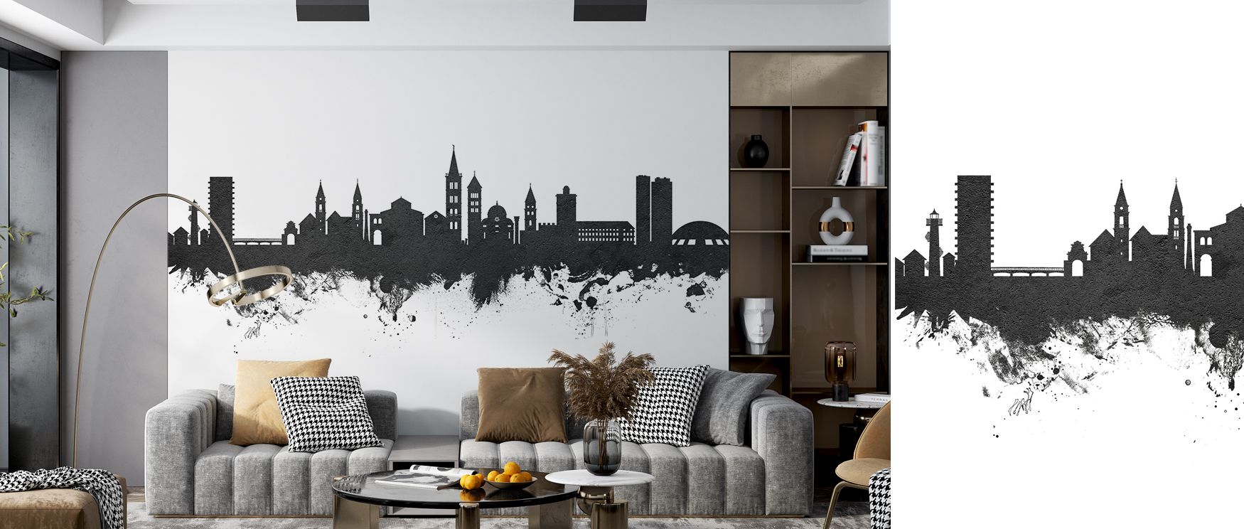 The Zadar Croatia Skyline Black & White Wallpaper conveys coastal artistry through bold tones and detailed silhouettes. Its imagery reflects sophistication, enriching bedrooms, offices, or living areas with timeless urban refinement. 