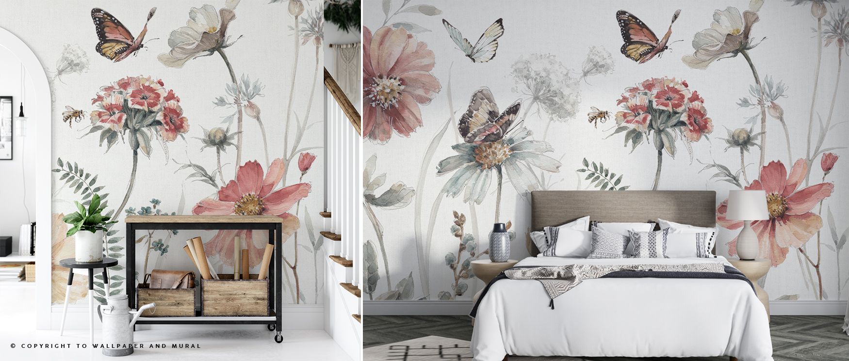 The A Country Weekend I Wallpaper highlights pastoral imagery with balanced tones. Its design captures rustic charm, enriching kitchens, bedrooms, or shared interiors with calm sophistication and natural elegance. 