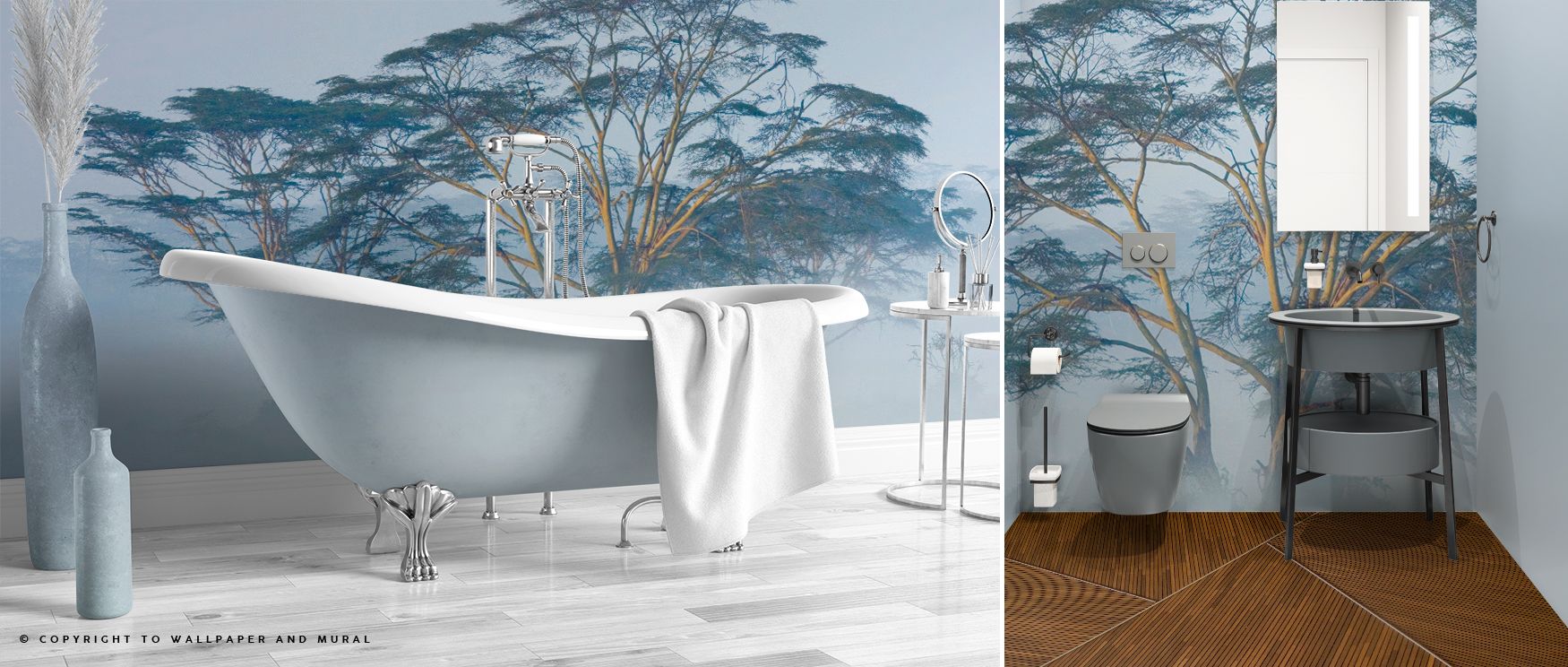 Branches arranged with artistic flow define the Acacia Pride Wallpaper. Its imagery reflects vitality, enriching bedrooms, offices, or shared interiors with refined decorative presence and charm. 