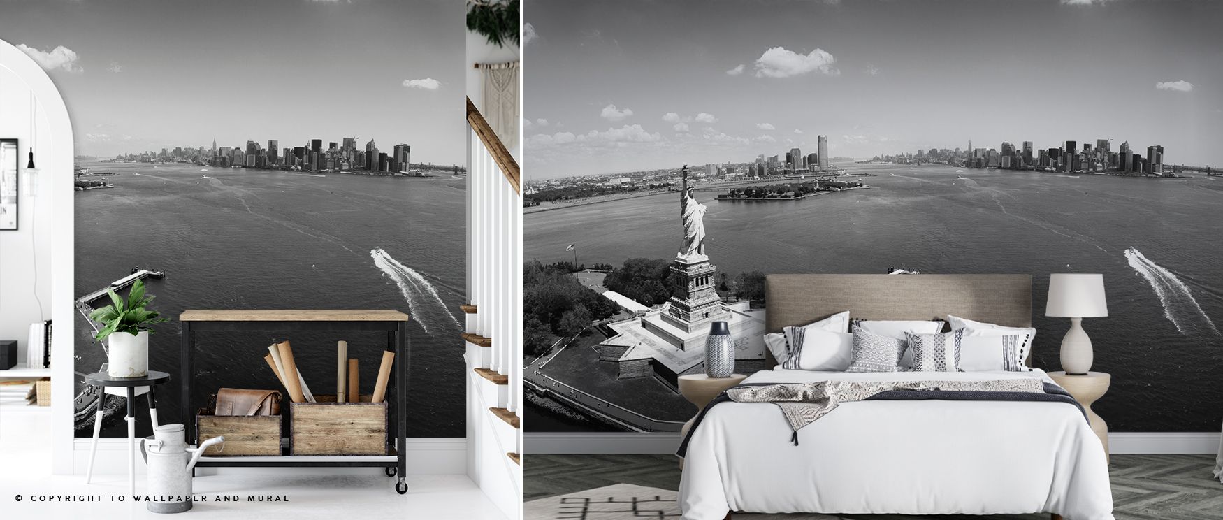 The Aerial Liberty Wallpaper presents liberty symbols in perspective, highlighting grandeur and artistry. Its imagery conveys cultural strength, enriching bedrooms, offices, or shared interiors with patriotic decorative charm. 