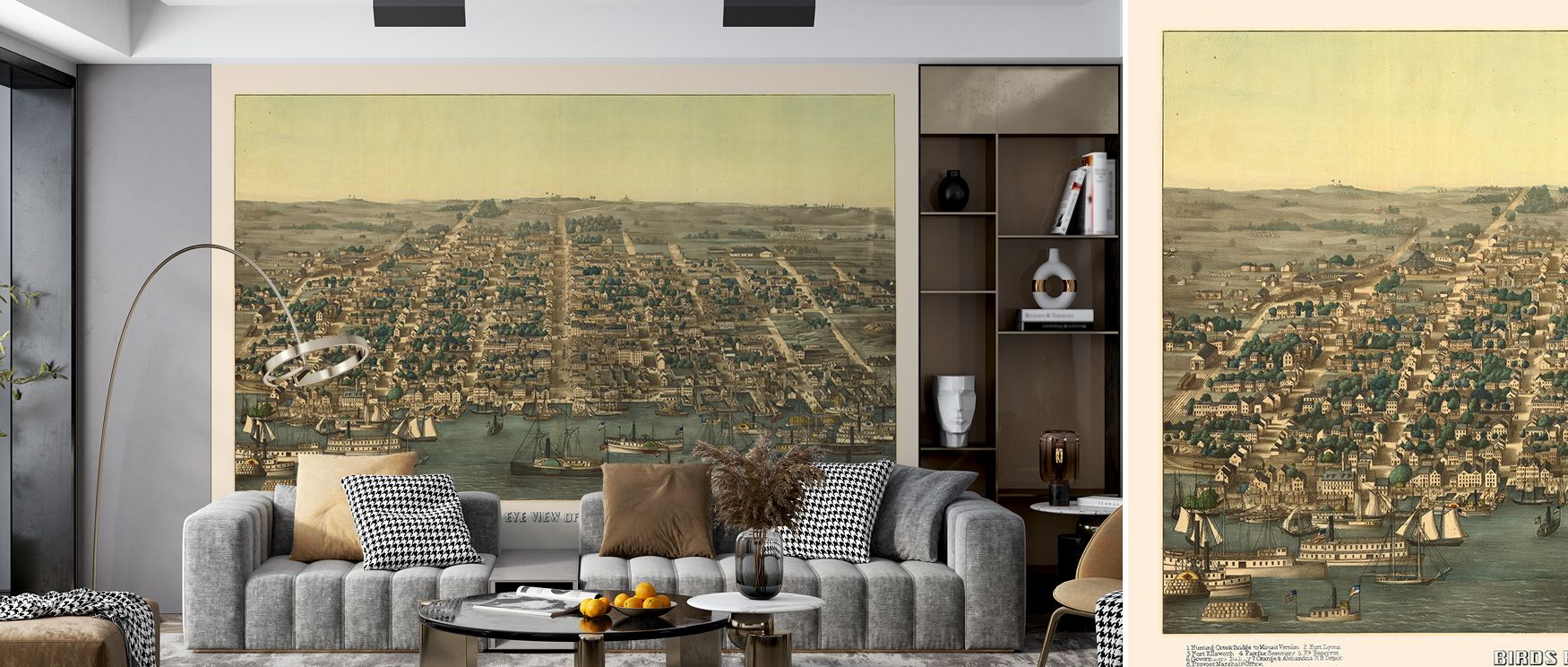 Alexandria 1863 Wallpaper embodies historic charm with refined imagery. Its design reflects balance and artistry, enriching bedrooms, offices, or living rooms with decorative refinement and cultural resonance. 