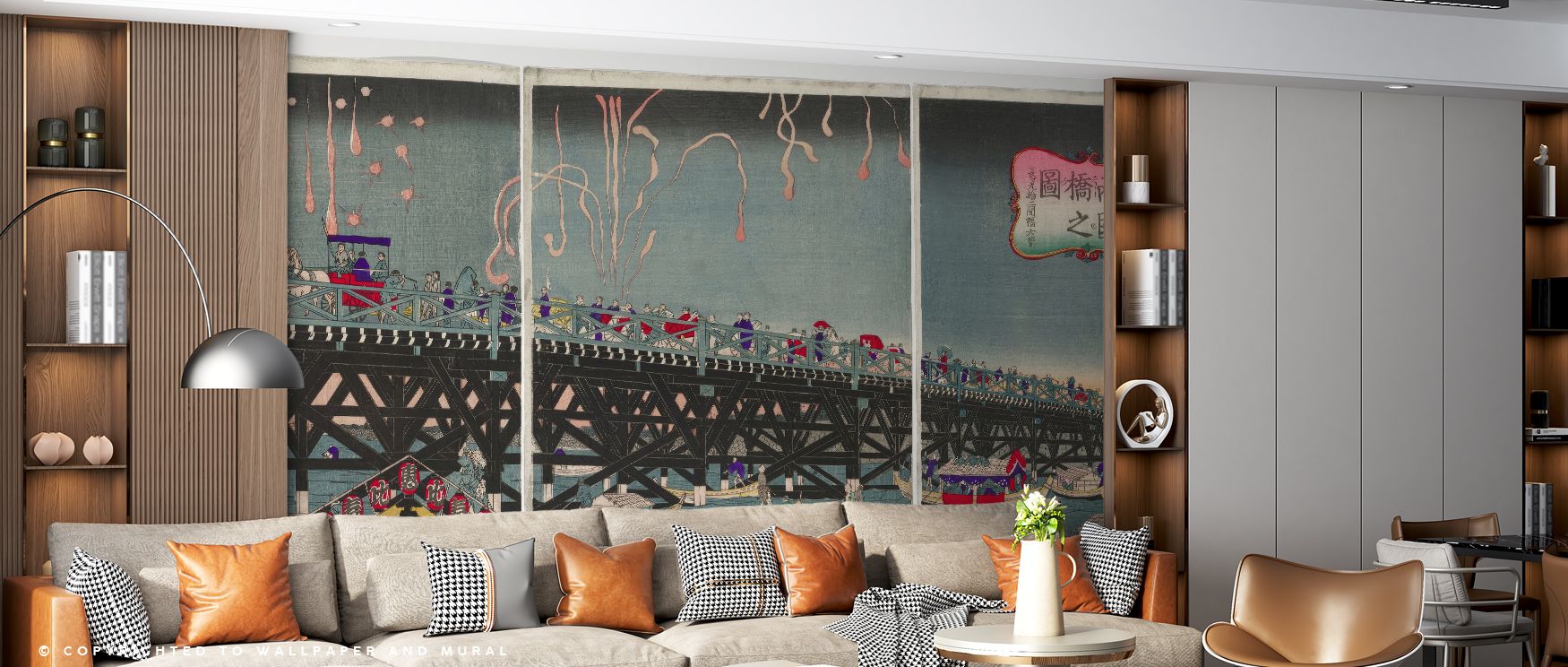 Festive imagery defines the Ancient Fireworks Wallpaper, with expressive tones highlighting rhythm. Its design conveys refinement, enriching bedrooms, offices, or shared interiors with decorative charm and celebratory artistry. 