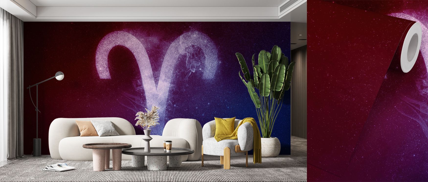 Aries Zodiac of Stars Wallpaper embodies celestial artistry with constellations arranged in rhythm. Its imagery conveys refinement, uplifting bedrooms, offices, or living rooms with mystical decorative sophistication. 