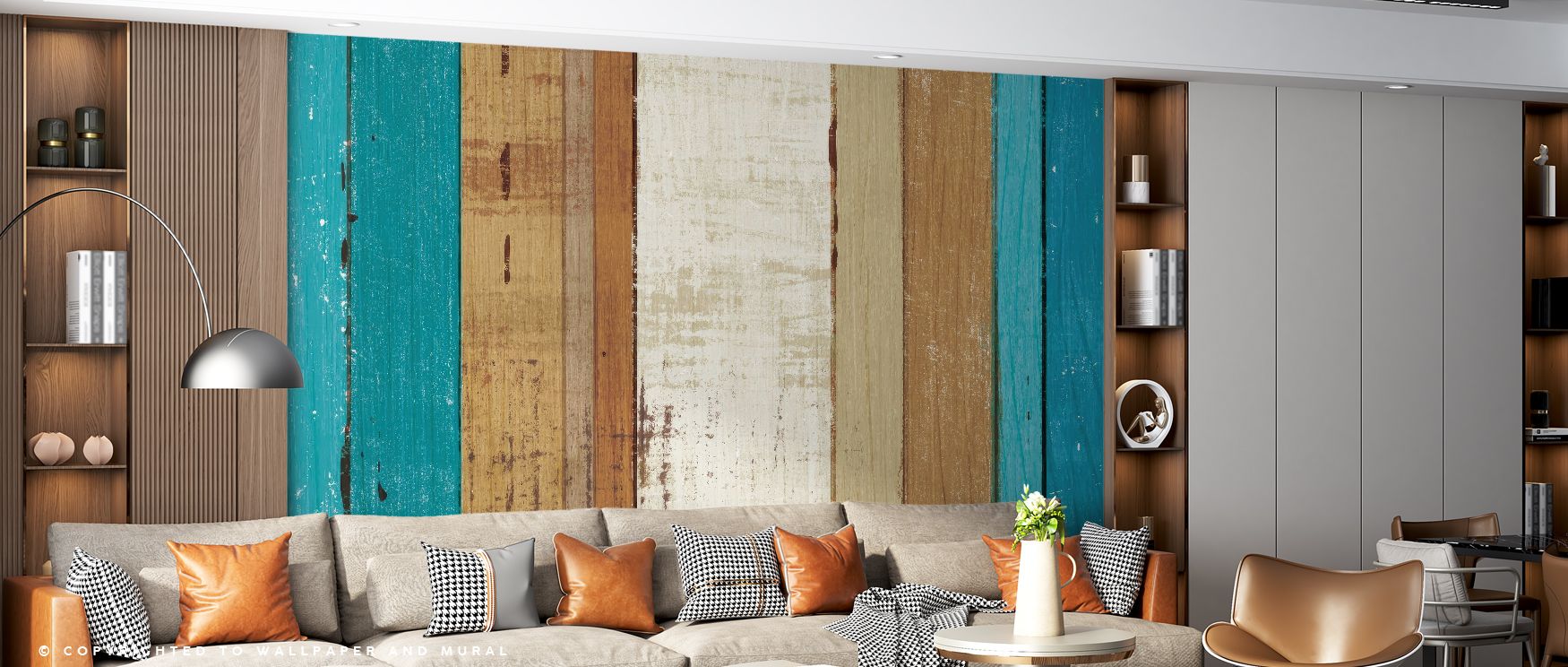 Coastal imagery defines the Beachscape VIII Wallpaper, arranged with expressive tones. Its design conveys serenity, enriching bedrooms, offices, or shared interiors with decorative artistry and natural charm. 