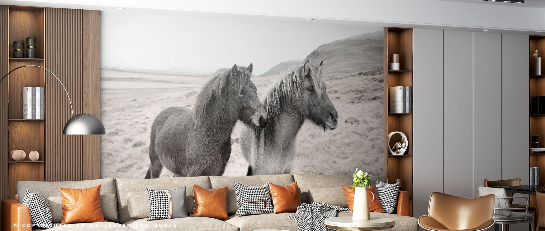 Expressive character imagery defines the Bjarni And Imir Wallpaper, arranged with storytelling rhythm. Its design conveys refinement, enriching nurseries, bedrooms, or shared interiors with decorative artistry and playful charm. 