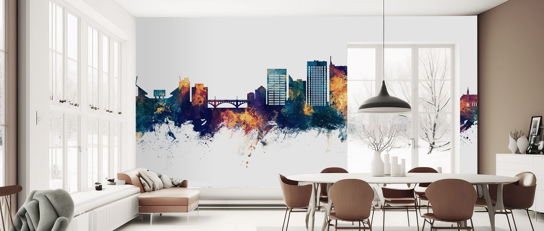 Across bold horizons, Boise Idaho Skyline Blue & Bronze Wallpaper highlights metropolitan elegance. Living rooms thrive with lively energy, bedrooms with restful warmth, and offices with creative focus, producing timeless interior charm.