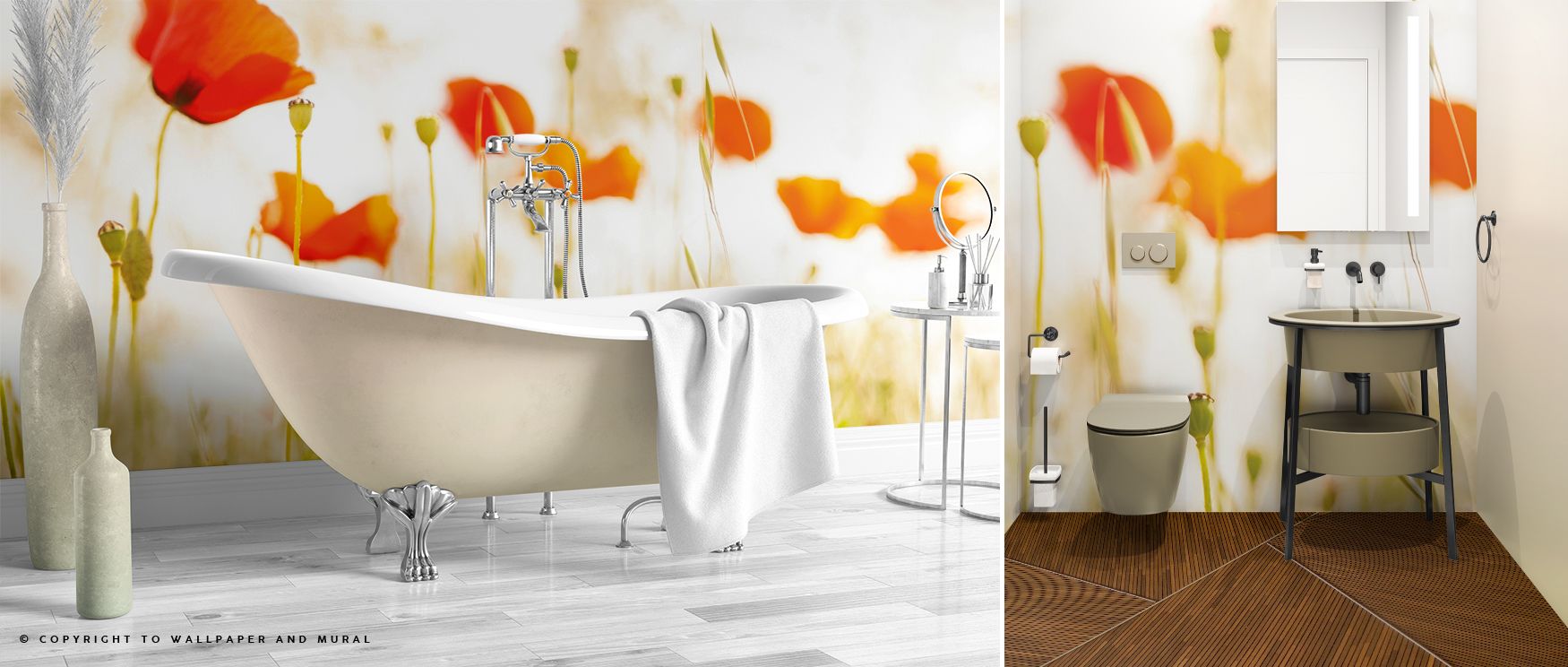 Artistic petals form delicate rhythms across Buds in Focus Wallpaper, glowing gently. This design brightens living rooms with conversation flair, bedrooms with serenity, and offices with stylish character, blending natural elegance and vitality.