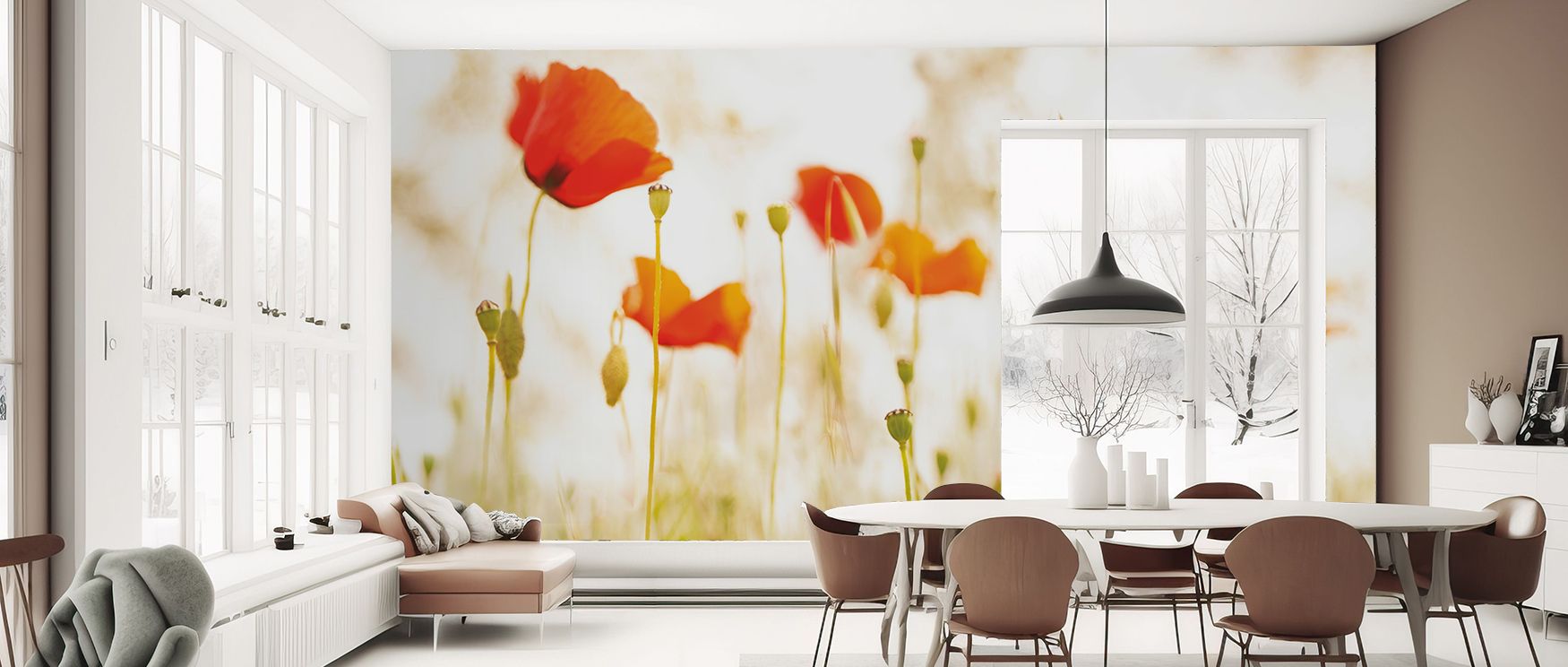 Vivid textures in Buds in Focus Wallpaper capture the charm of new blooms. It provides restful appeal for bedrooms, vibrant artistry in living rooms, and stylish detail for offices, creating walls filled with natural beauty.
