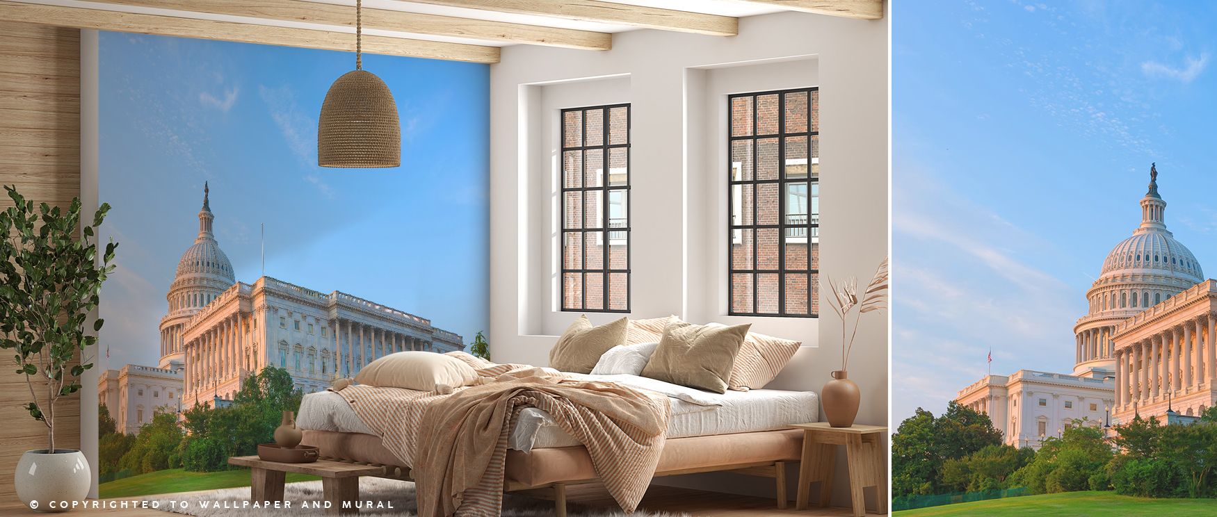 The Capitol Building Washington DC Wallpaper presents strength and grace in equal measure, infusing walls with meaning and creating artistic ambiance in both formal and casual living spaces. 