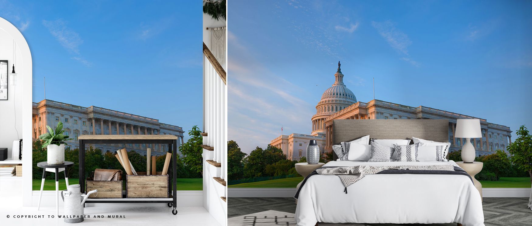 In Capitol Building Washington DC Wallpaper, the grandeur of history meets modern artistry, turning blank walls into powerful reflections of pride, perfect for enriching bedrooms or serene offices. 