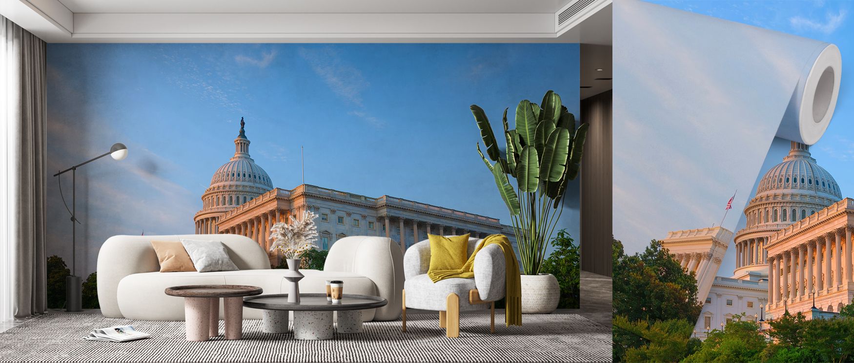 The Capitol Building Washington DC Wallpaper brings the heart of the capital into your home, reflecting dignity and inspiration through detailed structures that elevate bedrooms, offices, or quiet studies. 