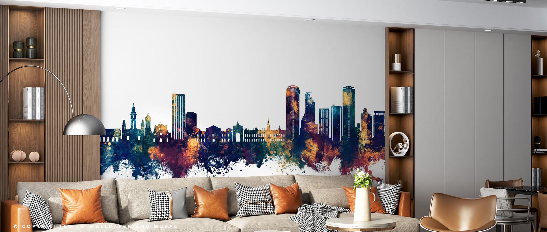 With Caracas Skyline Blue & Bronze Wallpaper, architectural landmarks take on artistic rhythm, filling interiors with cultural resonance and offering refined balance for bedrooms or personal offices. 