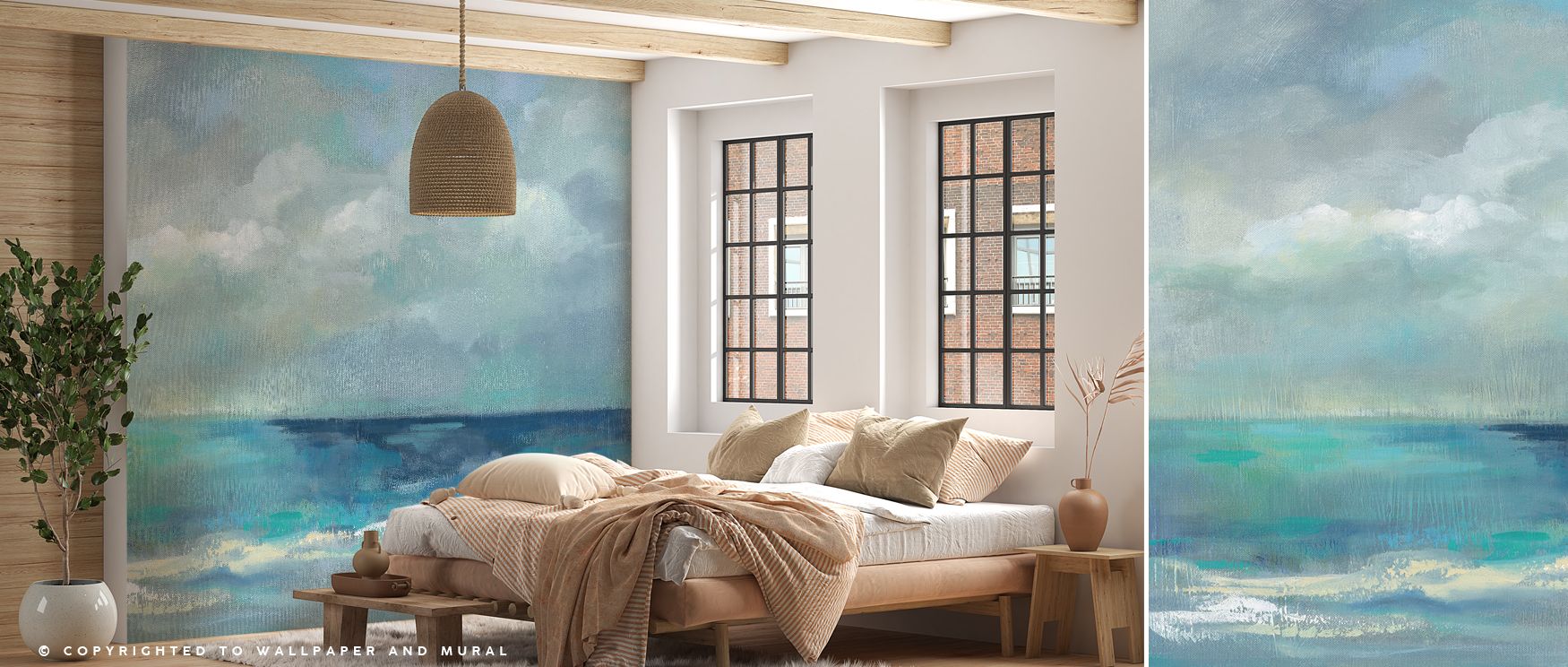 Clouds And Sea Wallpaper surrounds interiors with rhythm of drifting clouds, turning walls into serene reflections of calm atmosphere. Homes are enriched by artistry that conveys harmony, surrounding bedrooms, offices, or living rooms with soothing tones 