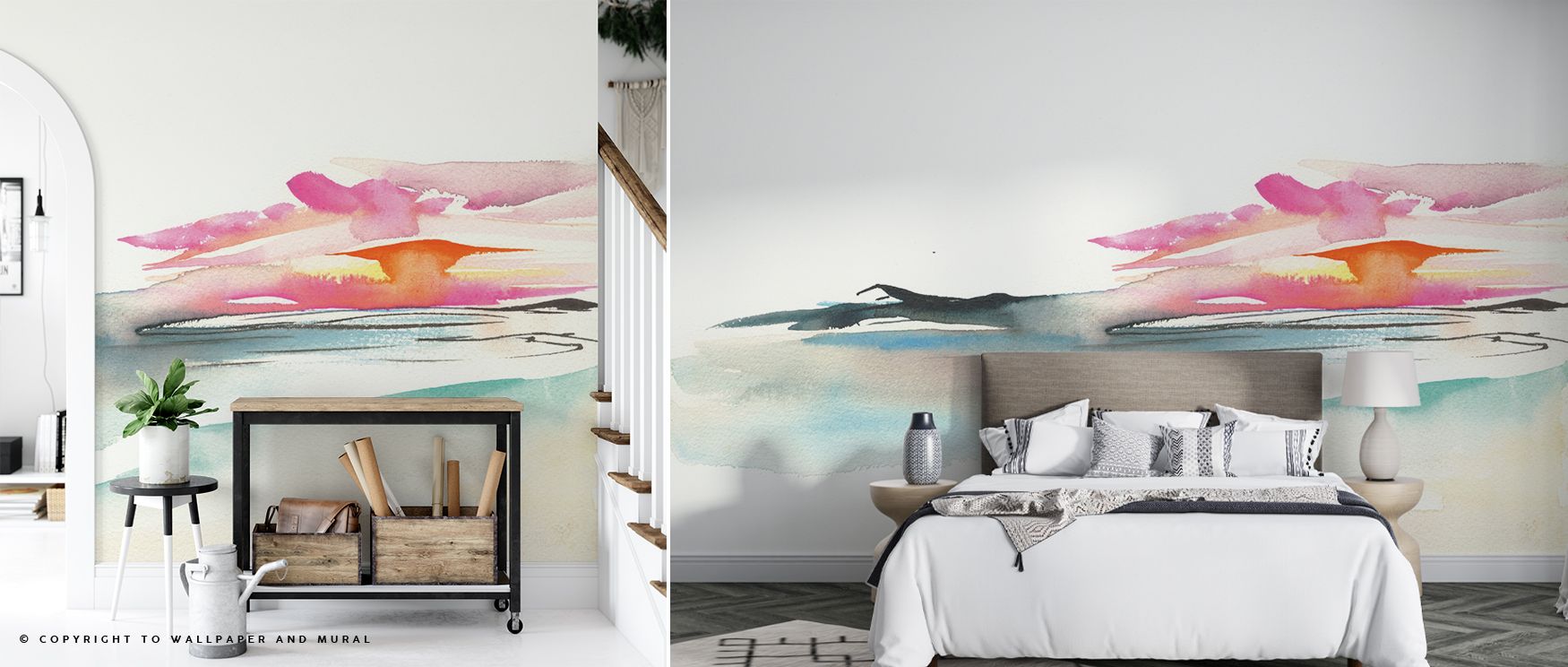 Coastal Sunset Wallpaper offers luminous imagery that enriches homes with harmony. Its glowing tones inspire reflection, turning walls into radiant artistic canvases that surround bedrooms, living rooms, or offices with serenity, vibrancy, and balance, of