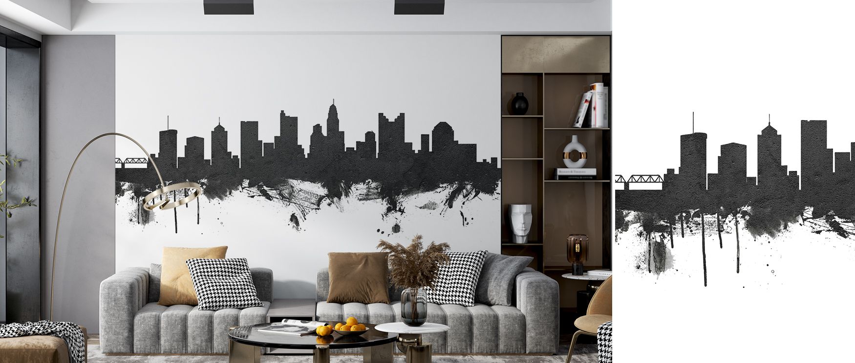 In Columbus Ohio Skyline Black & White Wallpaper, architecture is rendered in minimal tones that convey clarity and balance. Interiors glow with calm presence, enriching bedrooms, offices, or family spaces with timeless rhythm, atmosphere of charm, and cu