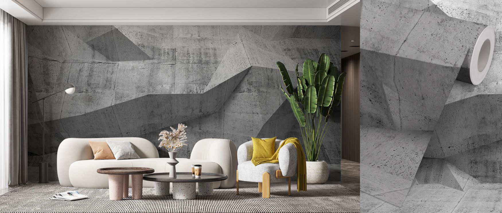 In Concrete Shapes Gray Wallpaper, artistry of geometry becomes luminous design, surrounding interiors with refined rhythm. Its compositions enrich bedrooms, offices, or family areas with atmosphere of calm strength and charm, creating environments that i