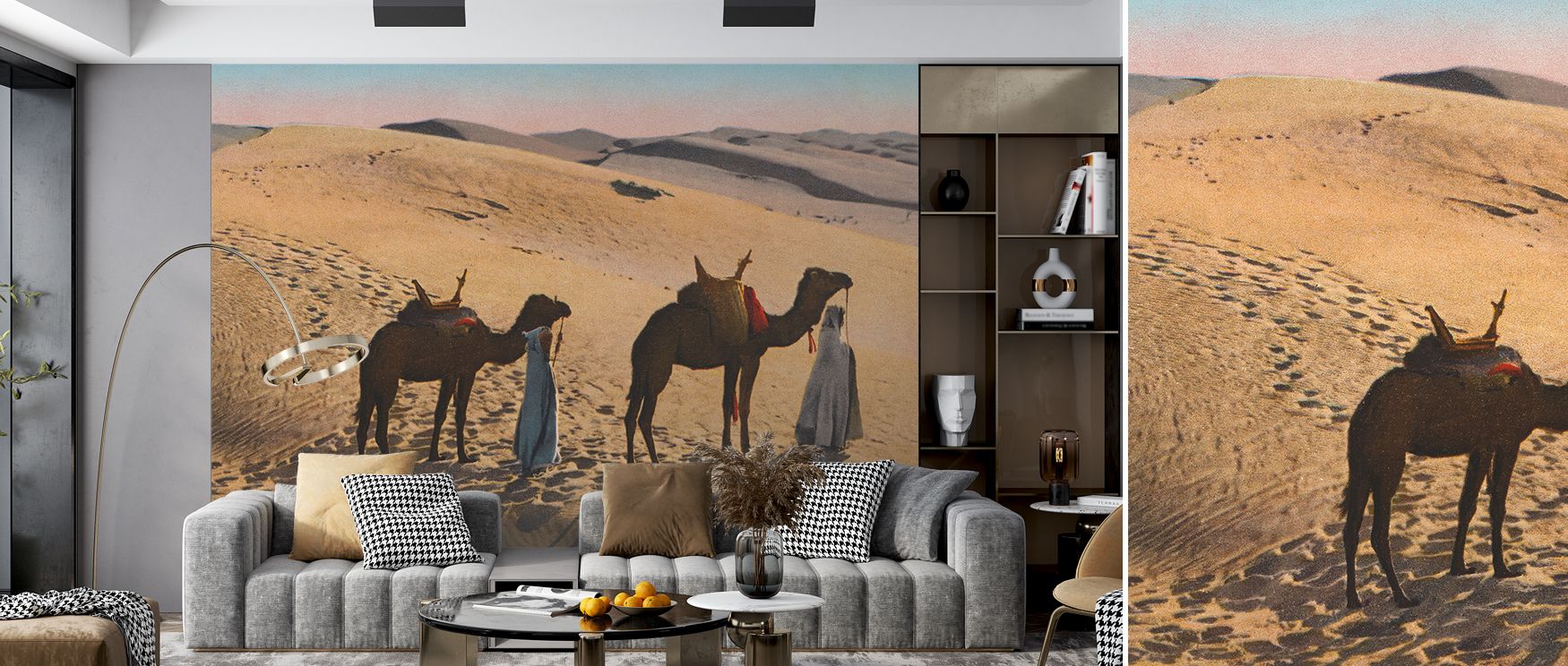 Desert Crossing Postcard Screenprint Wallpaper enriches homes with nostalgic artistry, surrounding walls with reflective rhythm. Interiors benefit from cultural pride, as bedrooms, offices, or stylish living areas glow with timeless atmosphere, calm balan