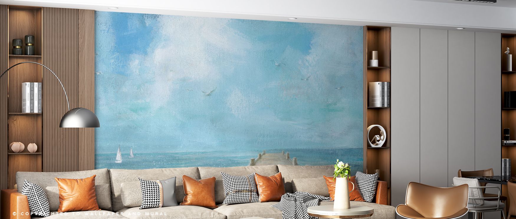Dive In Wallpaper transforms interiors with aquatic charm, surrounding walls with luminous compositions. Its artistry enriches bedrooms, offices, or stylish family areas with balance, serenity, and charm, creating immersive retreats filled with cultural p