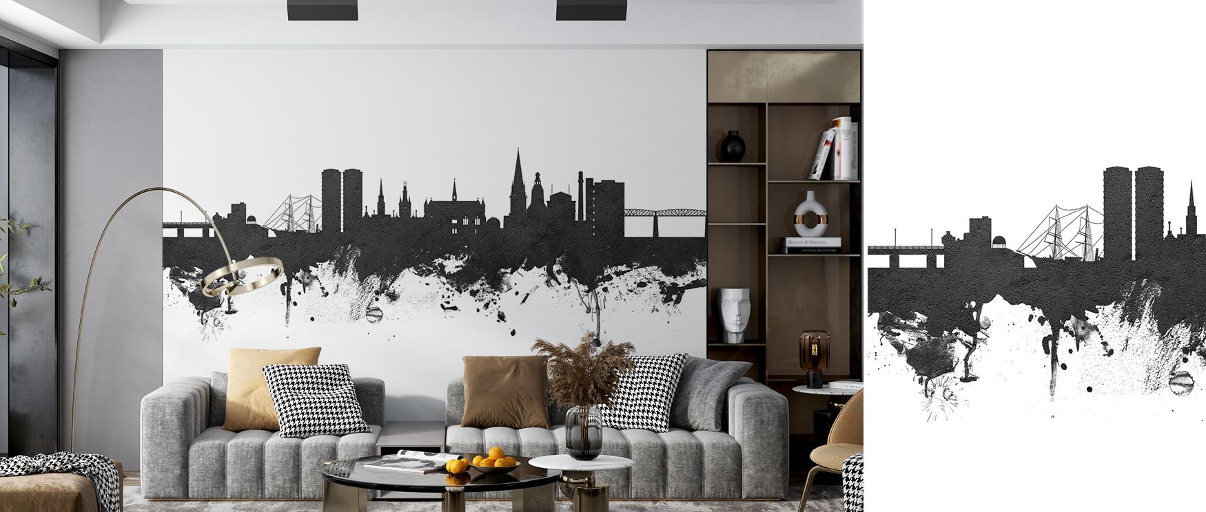 Dundee Scotland Skyline Black & White Wallpaper enriches homes with urban heritage, surrounding interiors with striking artistry. Bedrooms, offices, or living rooms are transformed into immersive retreats filled with serenity, charm, and timeless sophisti