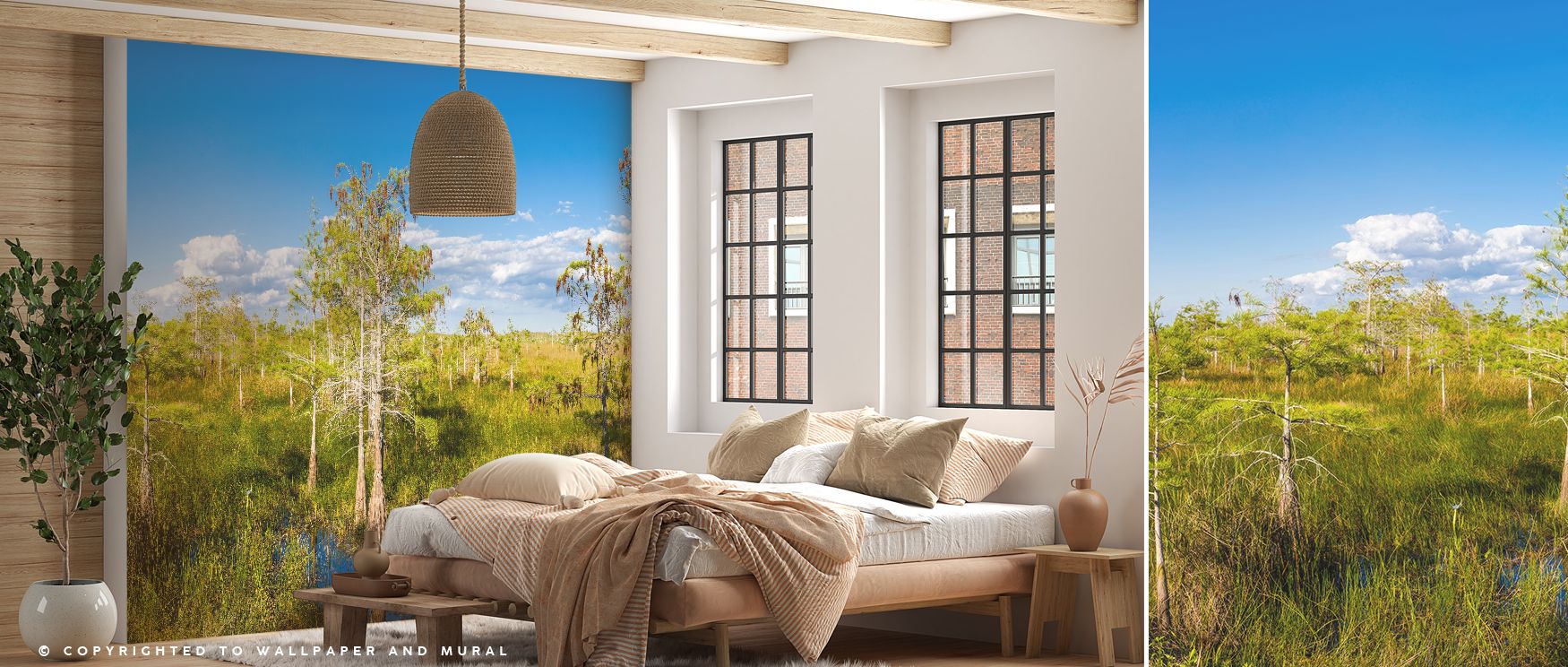 Dwarf Cypress Trees Wallpaper conveys elegance of natural design, surrounding interiors with atmosphere of serenity. Its artistry enriches bedrooms, offices, or stylish living areas with calmness, charm, and reflective resonance, creating retreats filled 