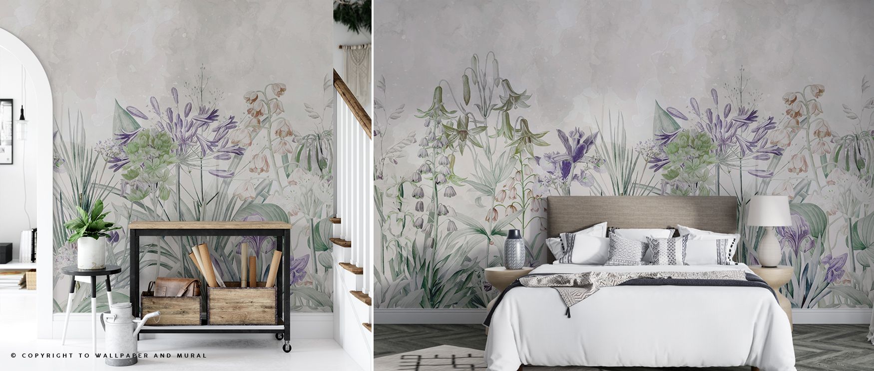 Field of Dreams Deep Purple Wallpaper reflects mystical resonance, surrounding interiors with tones of serenity. Bedrooms, offices, or living rooms glow with atmosphere of balance and charm, creating retreats enriched with reflective resonance and cultura