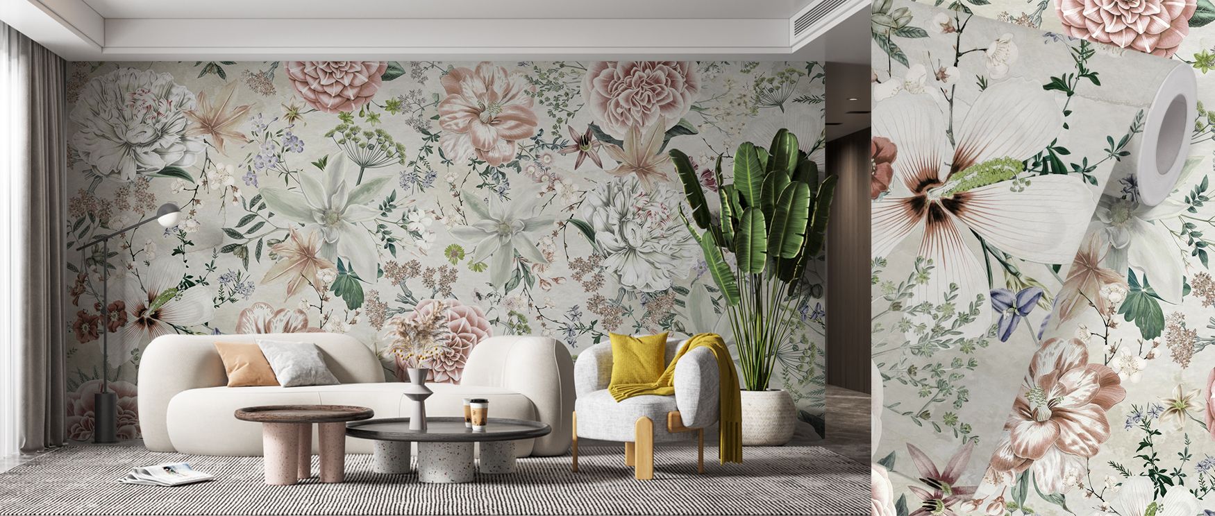 Flowers and Stripes Green Wallpaper enriches homes with natural vitality, presenting florals and stripes in radiant tones. Bedrooms, offices, or family rooms glow with serenity and charm, creating retreats enriched with reflective artistry and timeless so