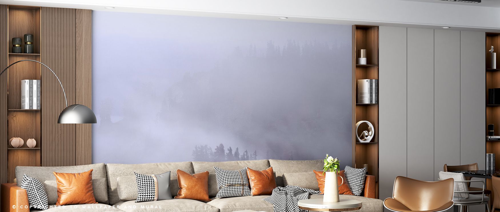 The Fog Cascade Wallpaper enriches homes with calm artistry, presenting mist imagery in radiant tones. Interiors glow with balance, serenity, and reflective resonance, as bedrooms, offices, or stylish living rooms are enriched with cultural pride.