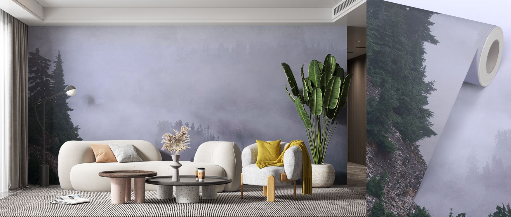 Fog Cascade Wallpaper enriches homes with tranquil resonance, surrounding interiors with calm tones. Bedrooms, offices, or living rooms glow with atmosphere of serenity, cultural pride, and reflective resonance, creating retreats enriched with timeless ch