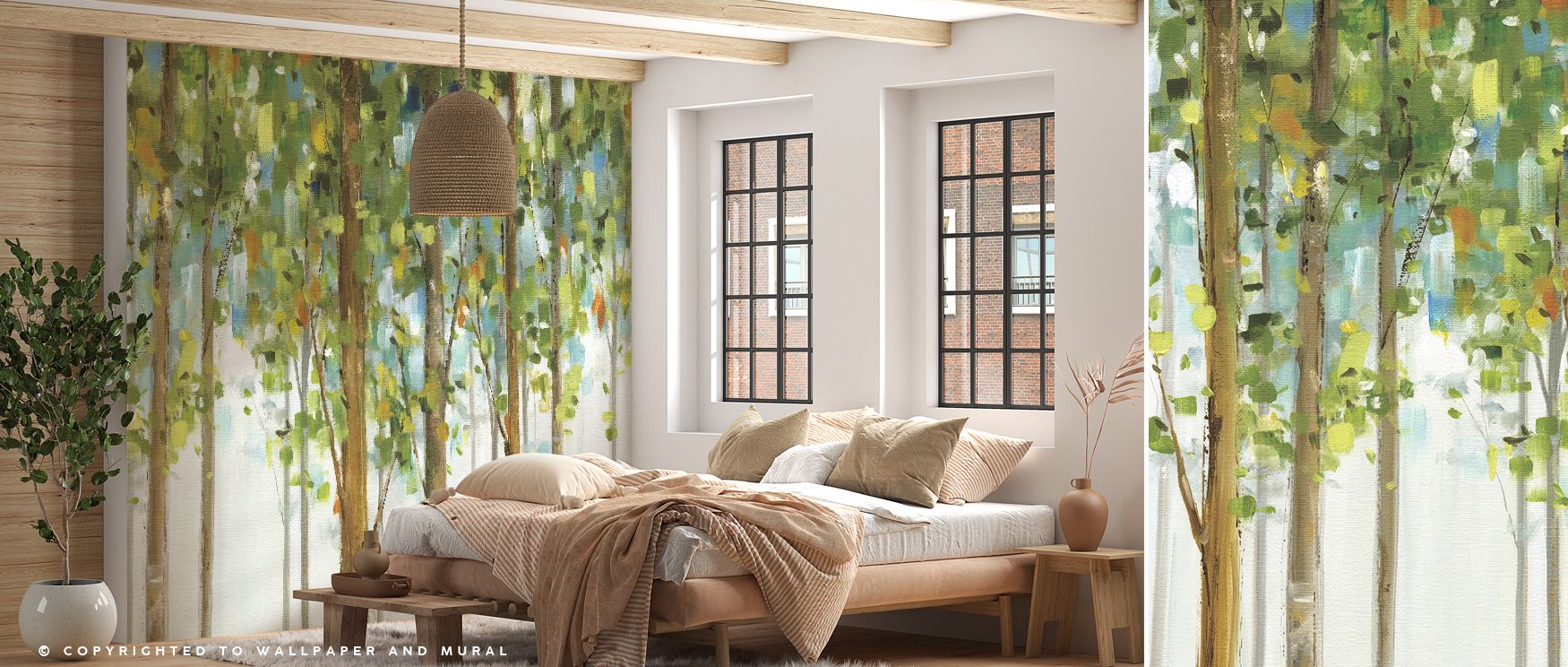 With expressive brushlike qualities, Forest Study I Wallpaper layers foliage into fluid compositions. Patterns capture depth, echoing the movement of leaves in gentle breezes. The immersive arrangement of greenery fills interiors with vitality, encouragin