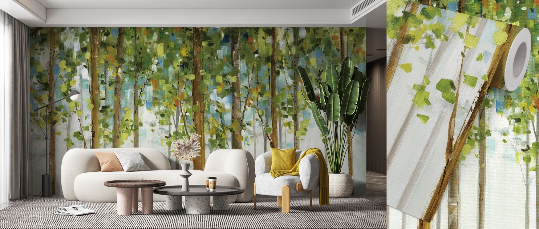 Forest Study I Wallpaper radiates organic richness with interwoven elements that feel alive. Layered textures echo woodland harmony, where branches intertwine and leaves flourish. The palette emphasizes life and natural energy, turning walls into artful n
