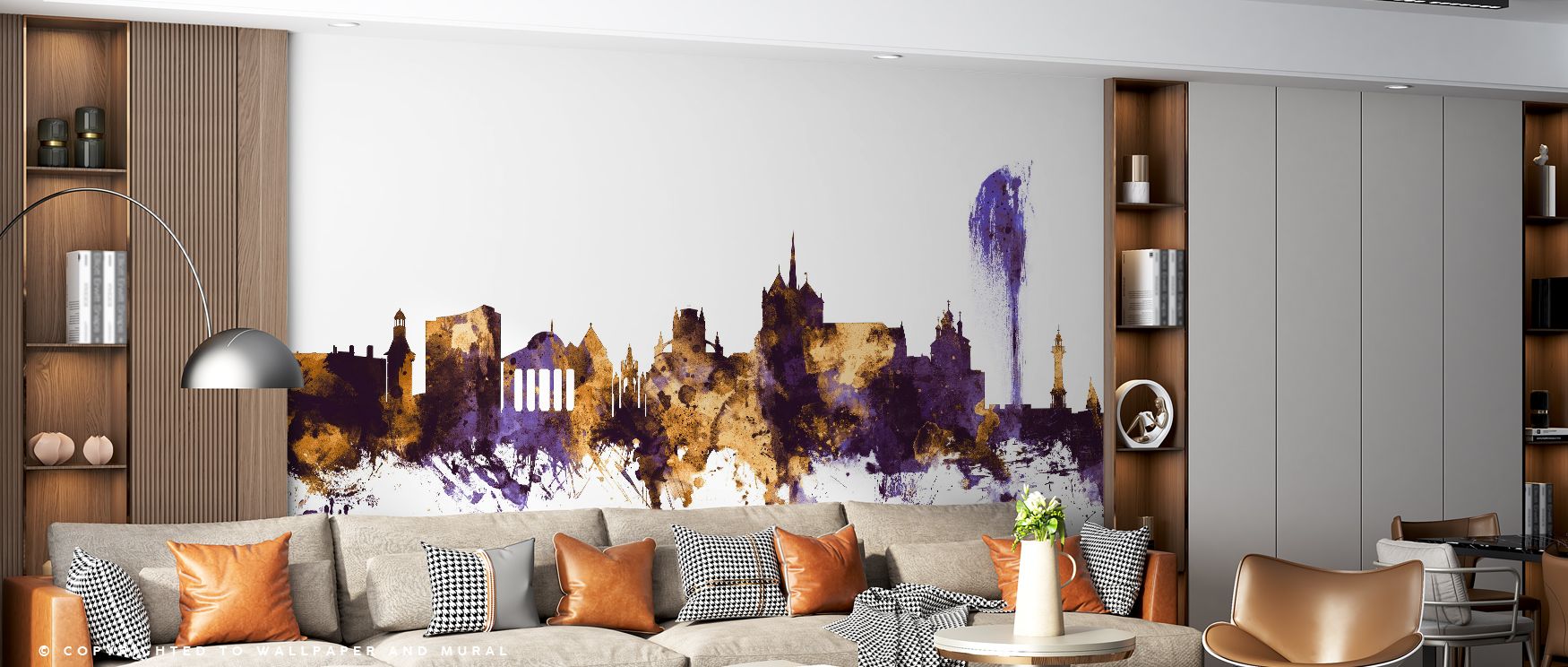 The expressive palette of Geneva Switzerland Skyline Purple & Gold Wallpaper transforms silhouettes into glowing compositions. Layers of tone enrich depth, while shimmering accents highlight form. Its vibrant contrasts inspire creativity and admiration. T