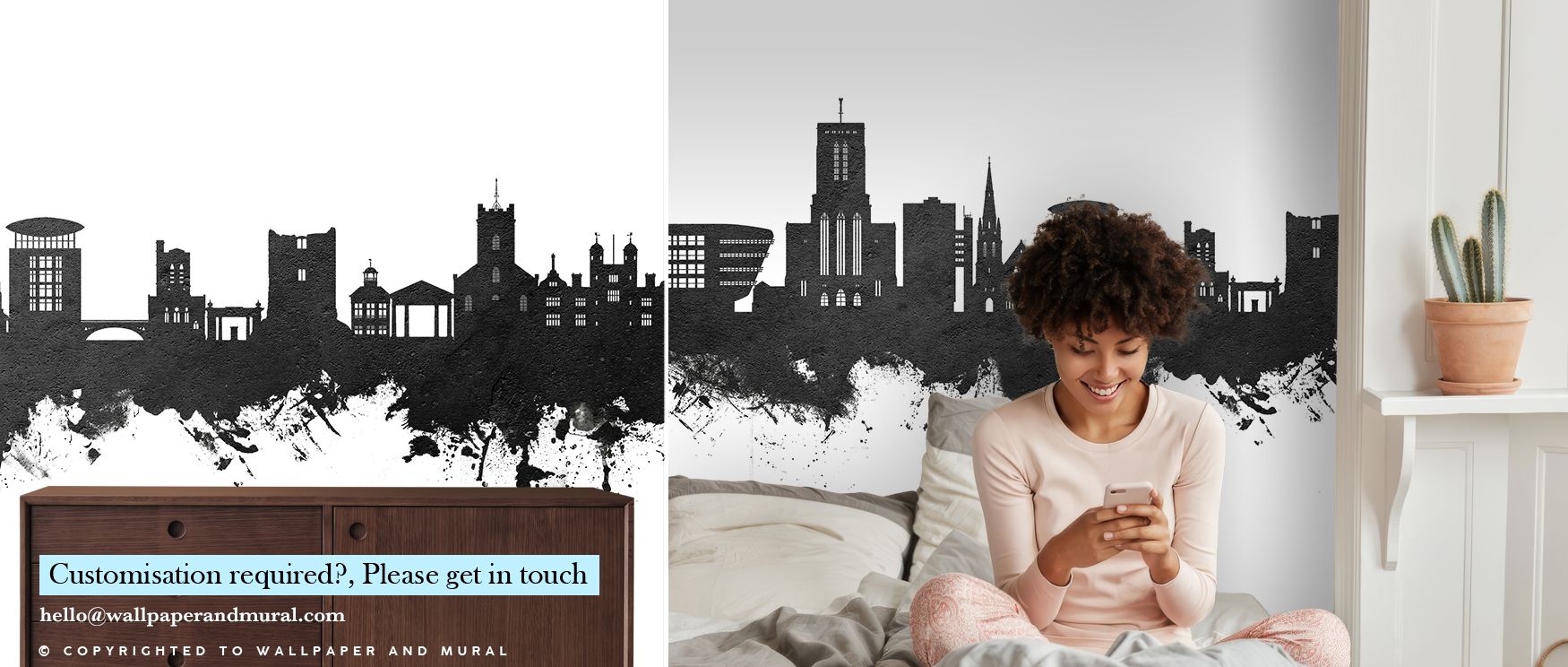 Bold artistry defines Guildford England Skyline Black & White Wallpaper, where structures emerge in expressive contrast. Each tone conveys rhythm and clarity, highlighting heritage. The design reflects modern minimalism. Its presence enriches interiors. A
