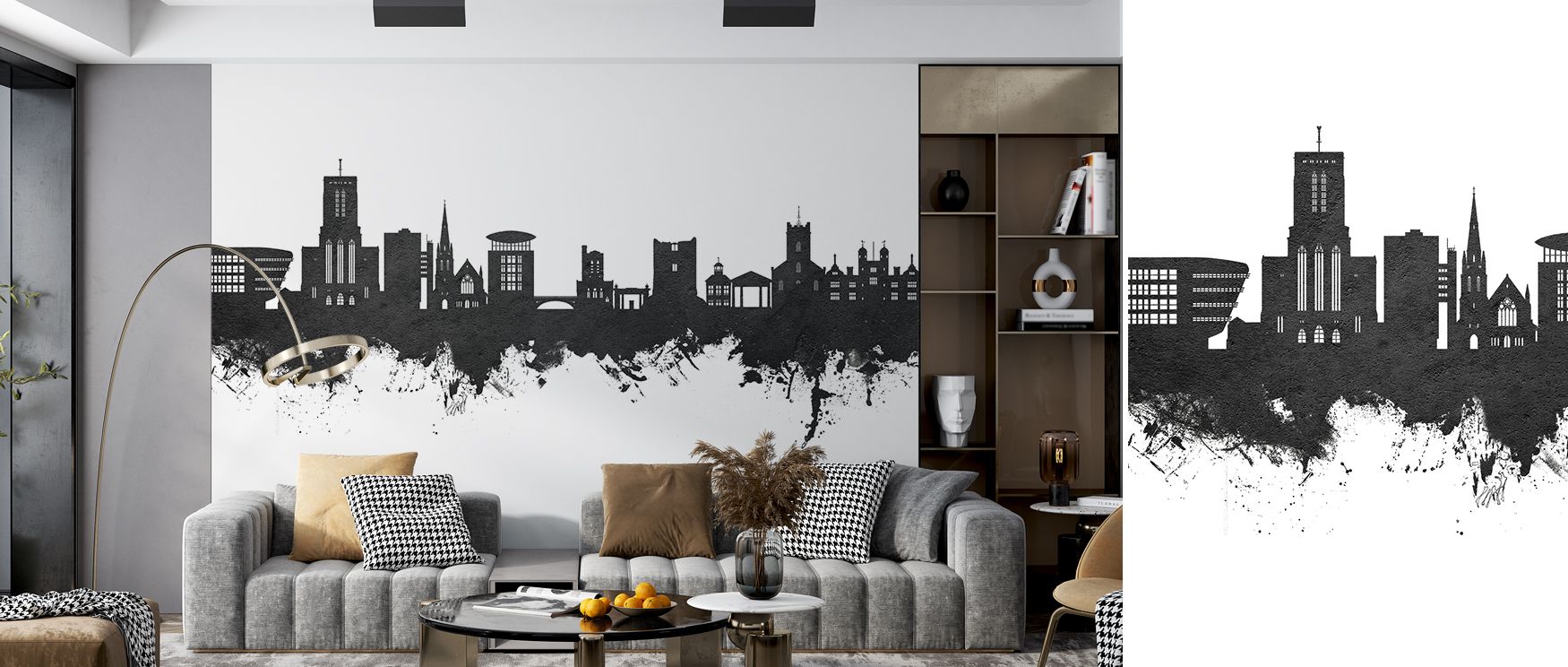 Crisp contrasts highlight Guildford England Skyline Black & White Wallpaper, where lines create rhythm. Each silhouette conveys city pride, reflecting heritage. The design resonates with modern style. Its imagery enriches walls with cultural sophisticatio