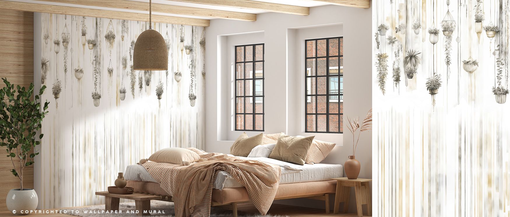 Hanging Watercolor Gardens Wallpaper emphasizes flowing artistry with blossoms cascading in rhythm. Each brushstroke highlights elegance, creating balance. The imagery conveys calmness and beauty. Its tones enrich walls with charm. Interiors thrive under 