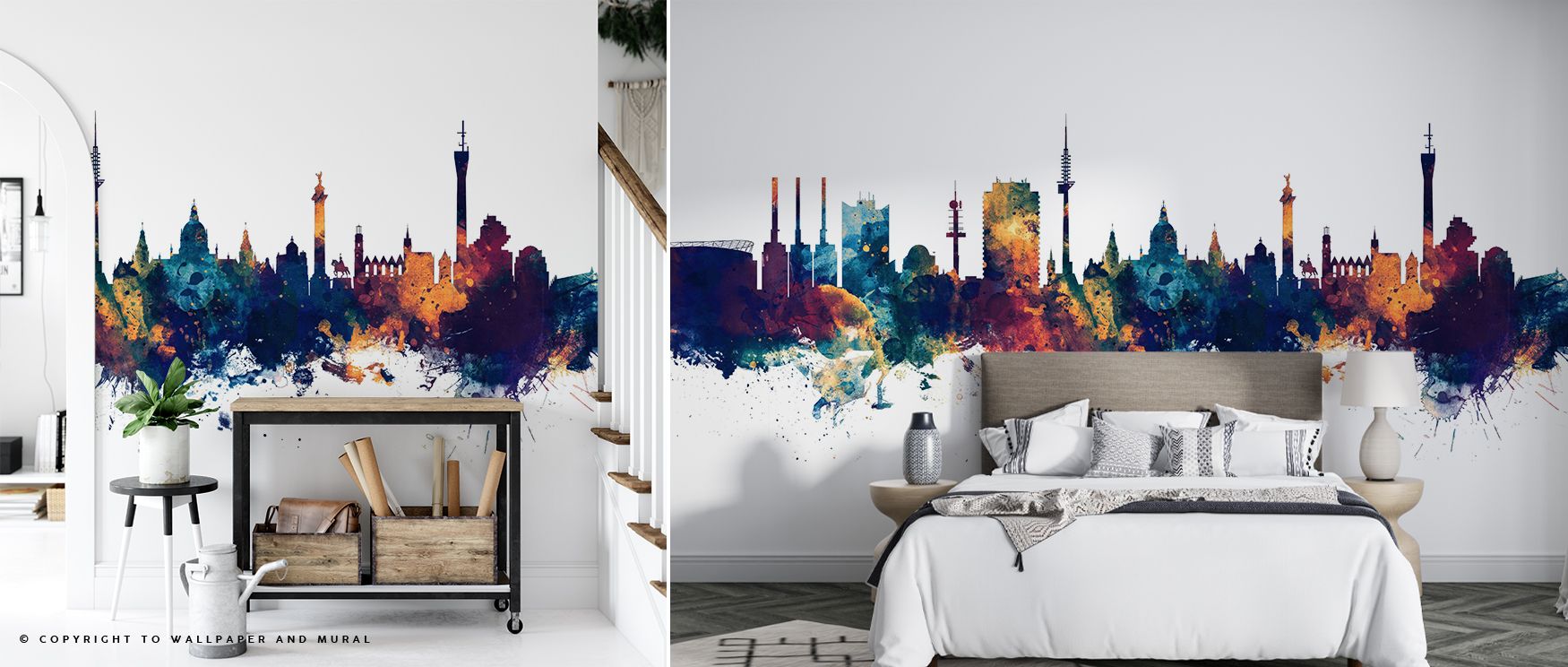 Bold contrasts dominate Hannover Germany Skyline Blue & Bronze Wallpaper, where silhouettes shine in expressive rhythm. Blue conveys depth, bronze highlights detail. Its imagery resonates with culture. The design transforms walls into cultural showcases. 