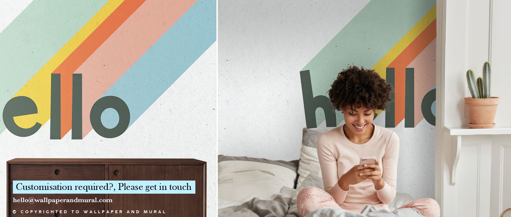 The artistry of Hello Rainbow Wallpaper highlights playful arcs layered with colorful tones. Each form conveys optimism. Its imagery resonates with creativity. The palette enriches walls with cheer. Interiors become vibrant and lively. A bedroom thrives w
