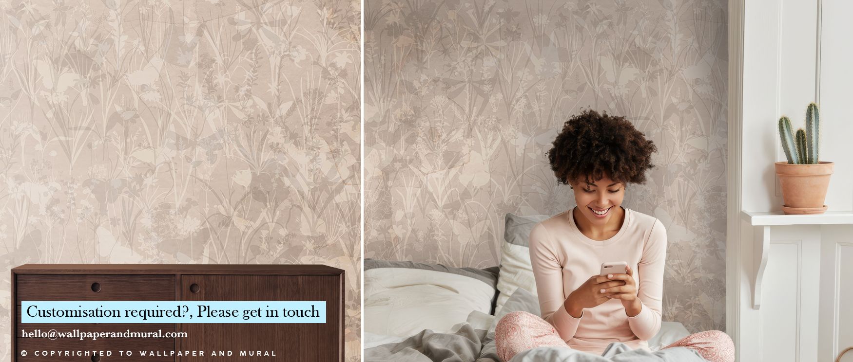 Herbals and Butterflies Double Silhouette Brown Wallpaper celebrates nature with expressive forms layered into imagery. Herbs suggest rhythm, while butterflies add elegance. Its palette reflects depth. Interiors become inspired with vitality. A living roo