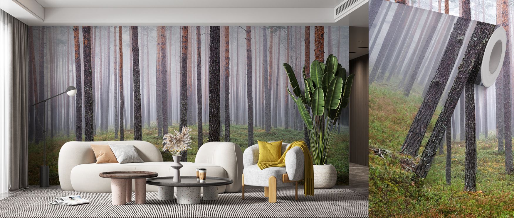 The charm of Hide and Seek Forest Wallpaper shines in layered imagery of trees and details. Each motif highlights playfulness. Its design conveys warmth and freshness. The imagery enriches interiors with joy. Its palette resonates with vitality. A bedroom