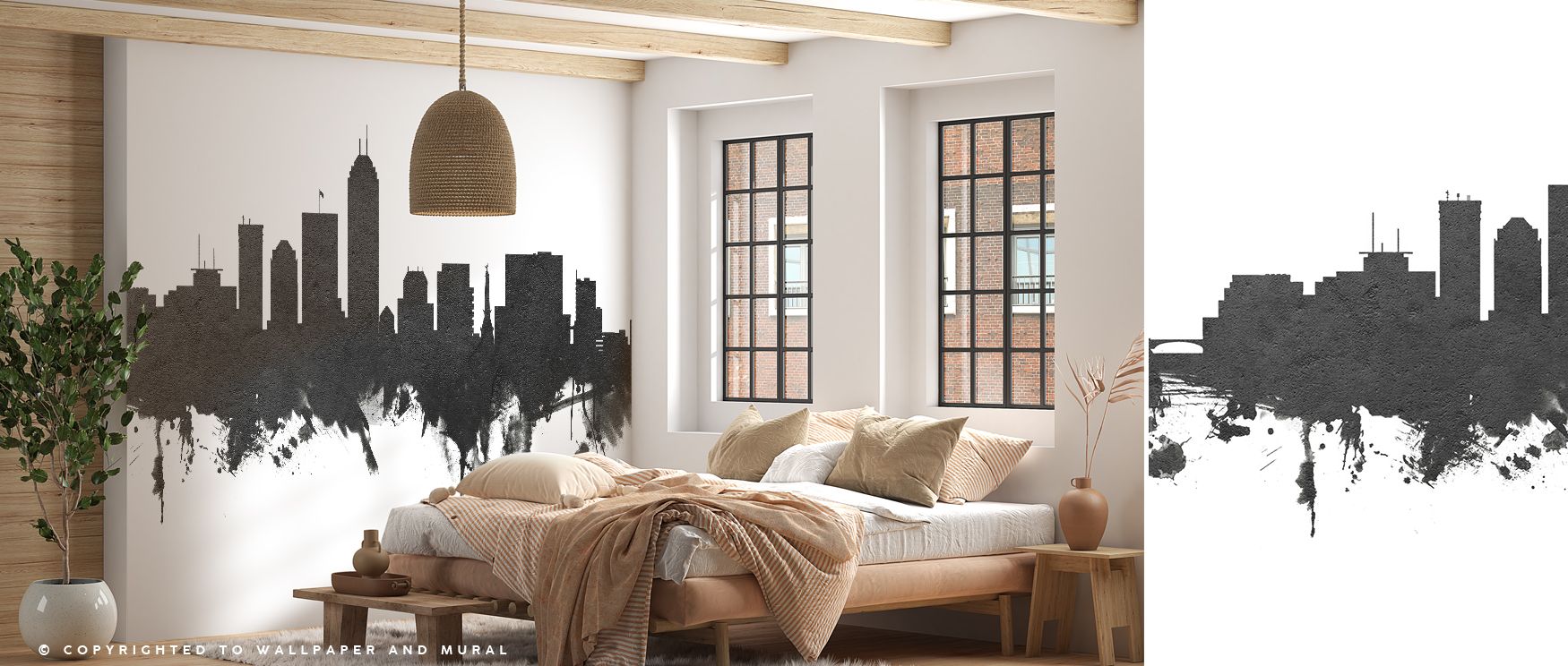 Bold structural outlines bring the Indianapolis Indiana Skyline Black & White Wallpaper to life, producing commanding impressions with minimal palette. The design offers graphic precision while preserving simplicity. With a mention of an office wall, the 