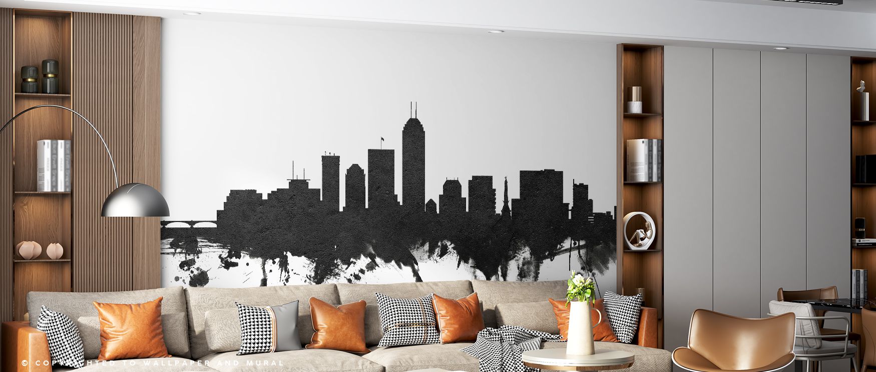 The Indianapolis Indiana Skyline Black & White Wallpaper portrays the city’s grandeur in black and white, where linear strength meets artistic poise. Its clarity suits modern spaces seeking sophistication. Contrast delivers depth without clutter. A short 