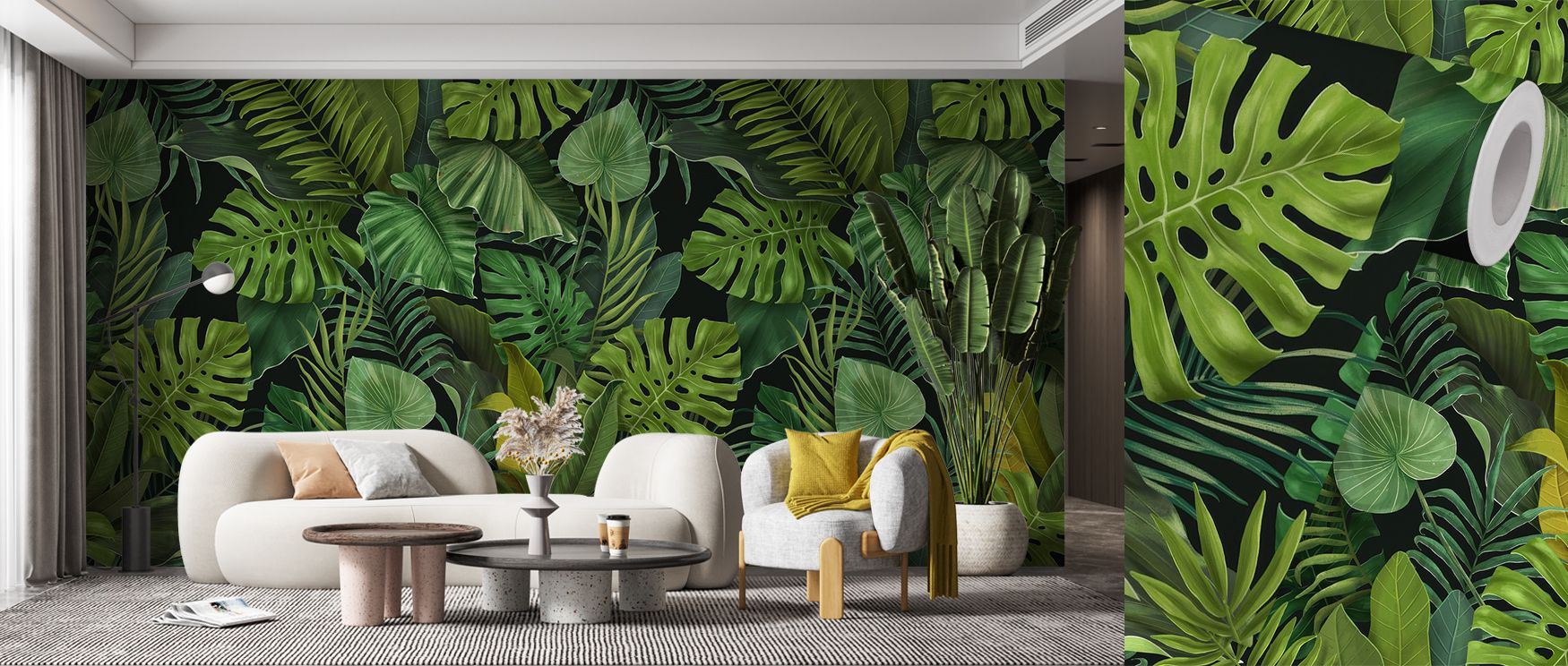 The Jungle Vibes Premium Wallpaper glows with vitality, featuring foliage that feels alive with rhythmic detail. Its color palette ranges from cool tones to warmer highlights, building layers of character. With one note about offices, the wallpaper affirm