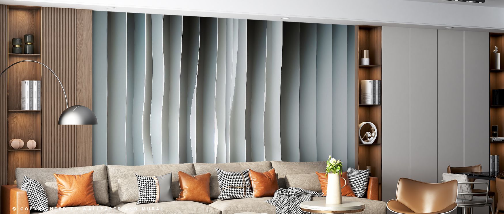 This artwork highlights the Layered Wallpaper, where bold contrasts enrich surfaces with depth. Its imagery conveys vibrancy and poise, balancing strength with refinement. Patterns overlap gracefully. With reference to offices, adaptability is emphasized,
